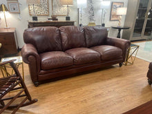 Natuzzi Plum Leather Sofa