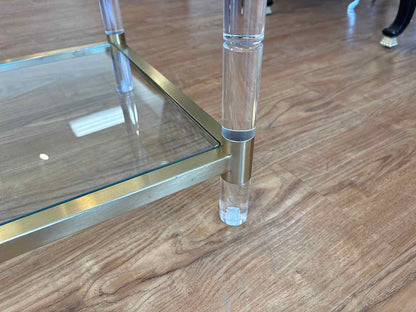 Acrylic and Brass Bar Cart