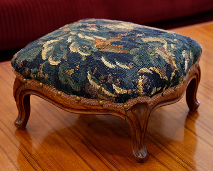 Small Walnut Foot Stool