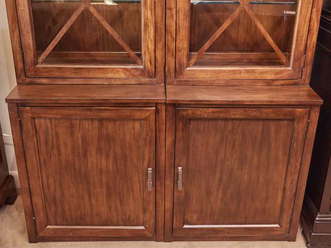 Ethan Allen Display Walnut Finish Display Cabinet