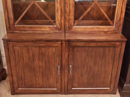 Ethan Allen Display Walnut Finish Display Cabinet