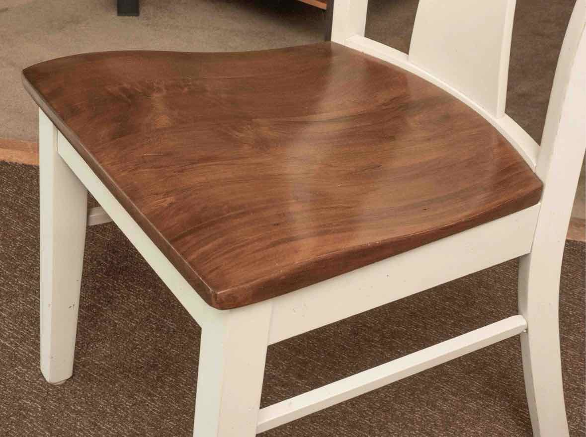 Bassett  Cherry Top Cream Frinish Turned Legs Table & 2 Benches/2 Chairs Set