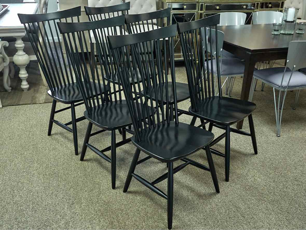 Set of 6 Crate & Barrel 'Marlow II' Maple Dining Chairs