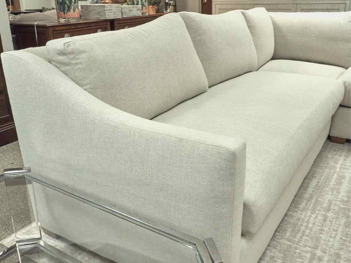 Bradford 3-Piece Slope Arm Sectional in Linen