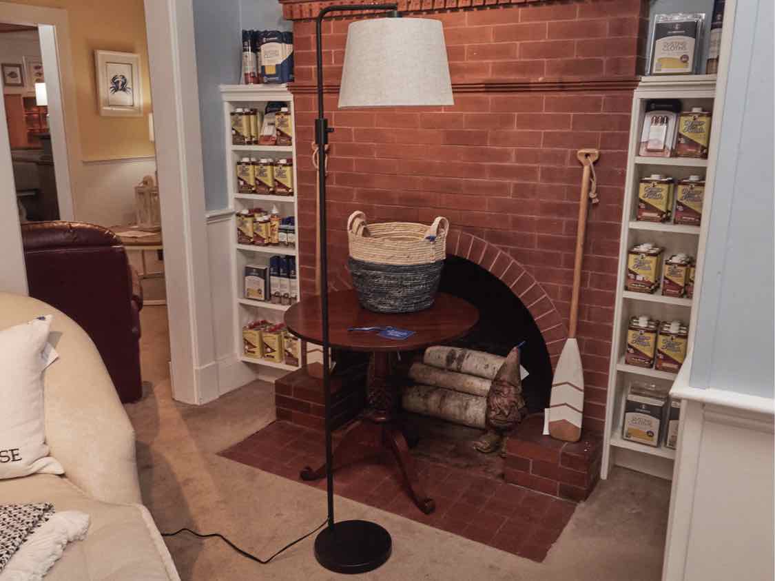 Floor Lamp in Black Finish and Shade