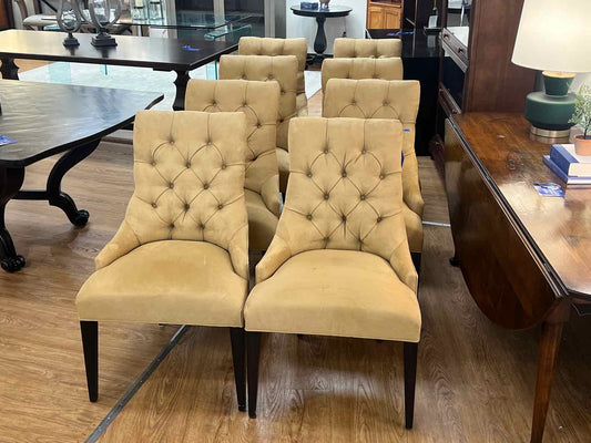 RH Set of 8 'Martine' Tufted Dining Chairs