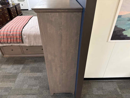 Three Drawer Two Shelf Washed Grey Armoire