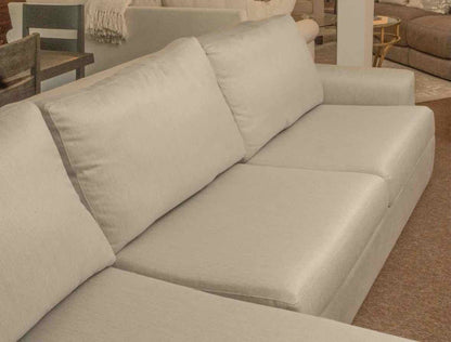 Kincaid Silver Grey Upholstered 2 Cushion  & Chaise Sectional