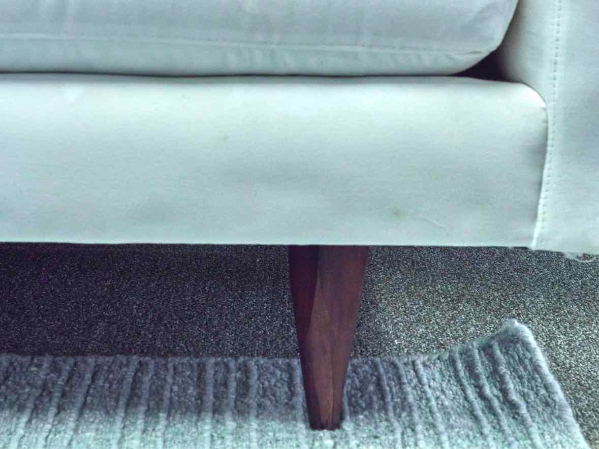 Room & Board 'Jasper' White Bench Cushion Daybed with 2 Bolster Pillows