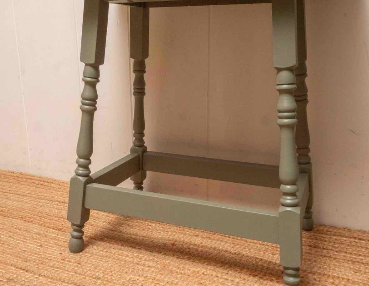 Pair of Vermont Maple Side Tables in  Eucalyptus Green Finish