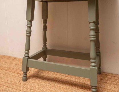 Pair of Vermont Maple Side Tables in  Eucalyptus Green Finish