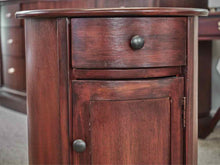 Mahogany Finish 1 Drawer & 1 Door Side Table