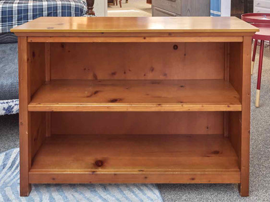 Rustic Pine Low Bookcase