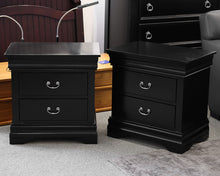 Two Black Nightstands