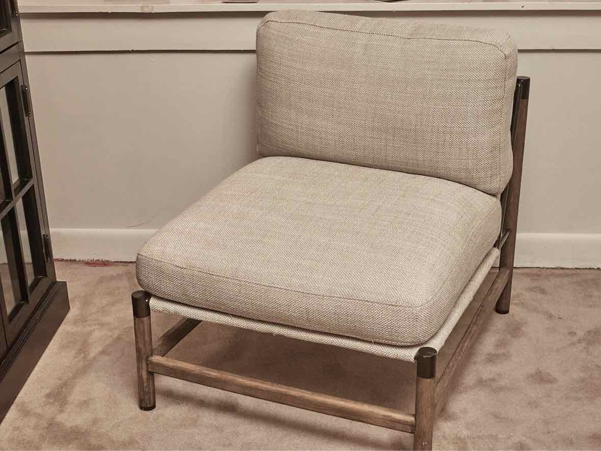 Pair Of 4 Hands  'Memphis'  Textured Wool Blend Upholstered Chairs