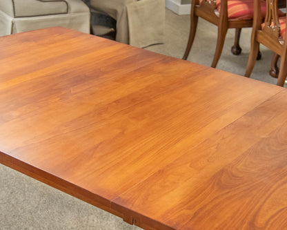 Amish Cherry Bowed Edge Mission  Dining Table On Tapered Legs