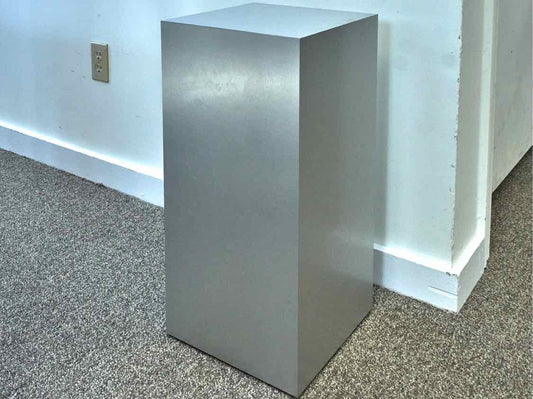 Contemporary Silver Pedestal / Plant Stand