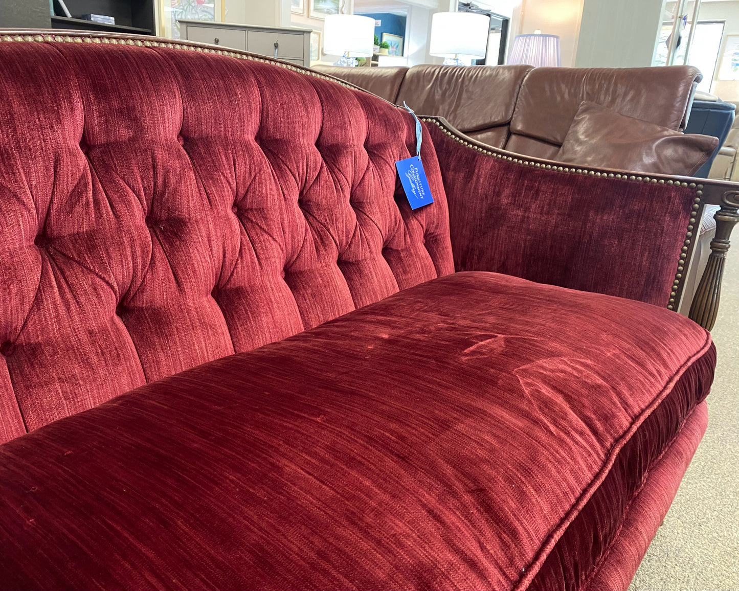 Sheraton Style Mahogany Framed Sette