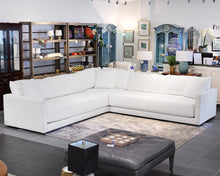 Crate & Barrel Gather Deep 3-Piece Bench Seat Sectional in Icon White Chenille