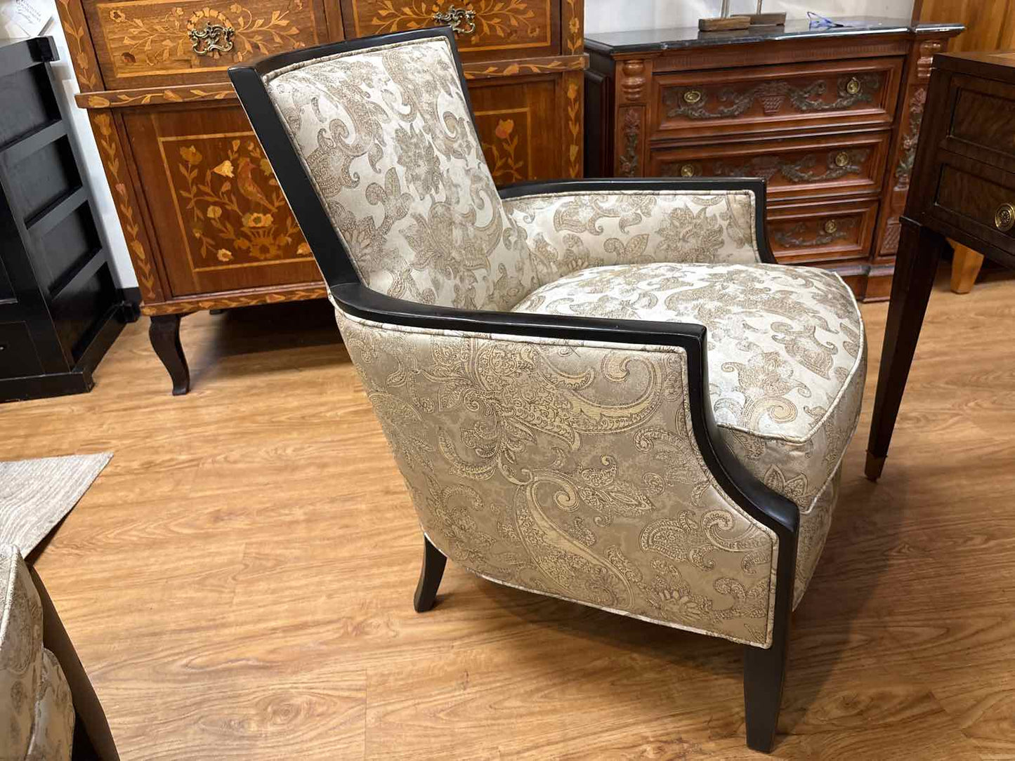 Pair of Arhaus Paisley Accent Arm Chairs