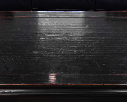 Asian Style Cocktail Table in Black Lacquer Rub-Through Finish