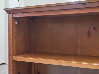 Rustic Pine Low Bookcase