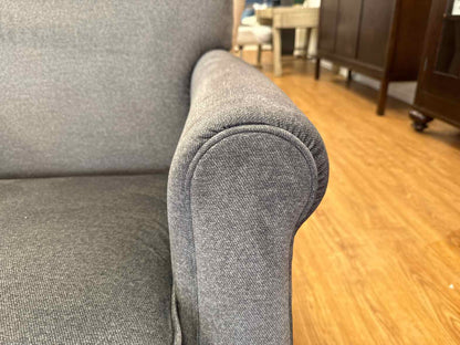 Flexsteel Pair of Charcoal Swivel Chairs w/ Ottoman