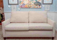 American Leather  3 Cushion  Ecru Upholstered Queen Sleeper