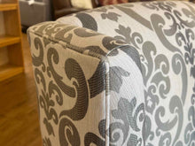 Ethan Allen Grey Damask Wing Chair