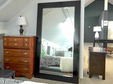 Contemporary Black Floor Mirror