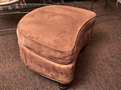 Key City  Ultra Suede Tufted Back Arm Chair & Ottoman