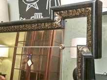 Ethan Allen  Wooden Black With Rubbed Gold Finish Mirror