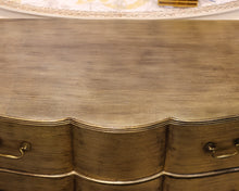 Ethan Allen Serpentine Accent Chest in Gold Leaf Finish