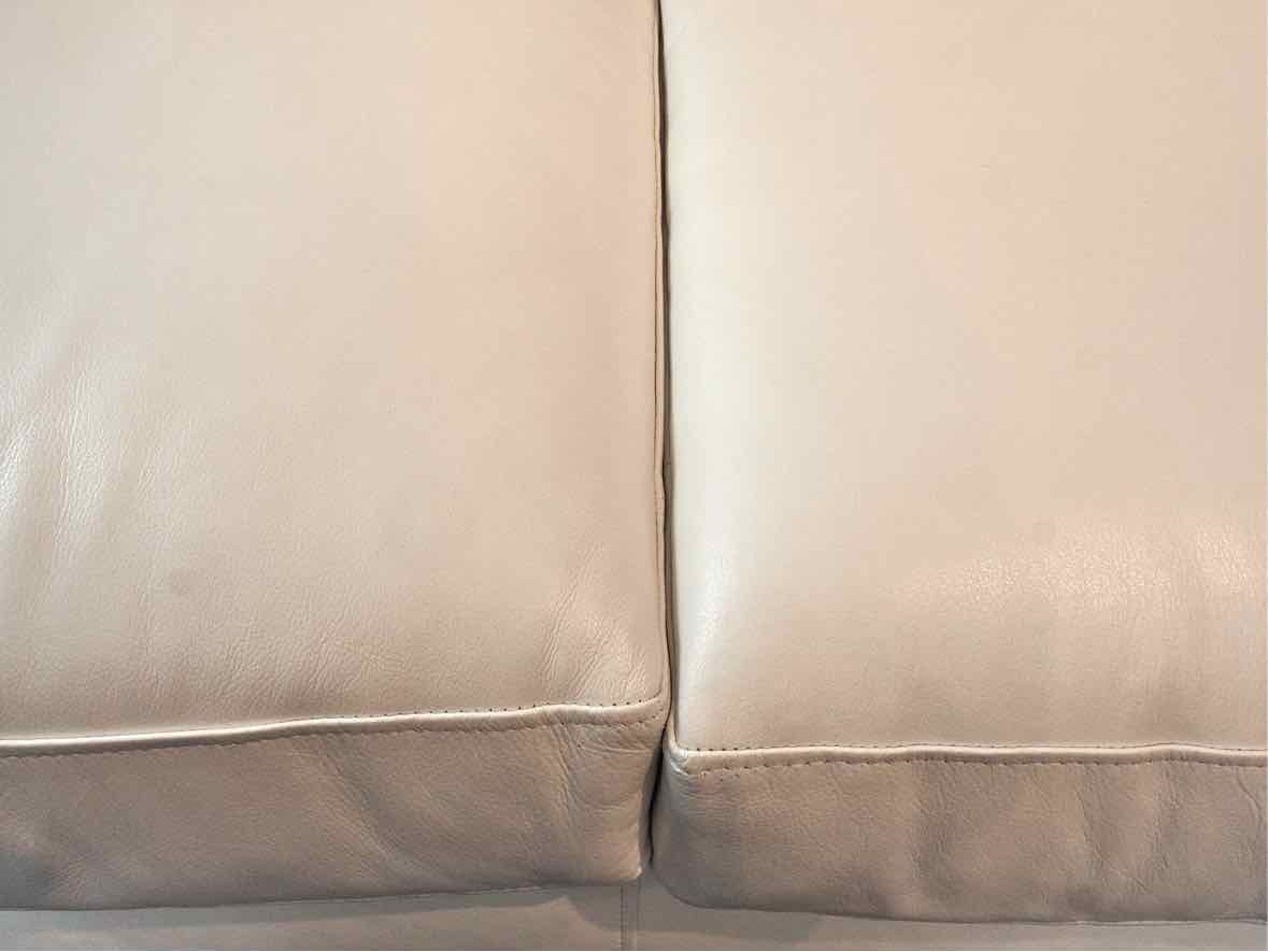 Ellis Home White Leather 2 Cushion  Sofa