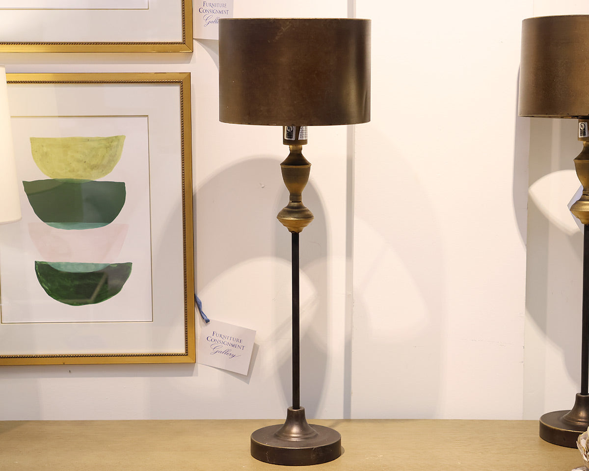 Brushed Gold Table Lamp With Metal Shade