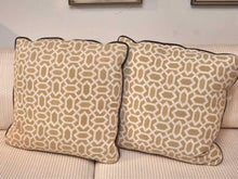 Pair of Yellow & Ivory Contemporary Accent Pillows
