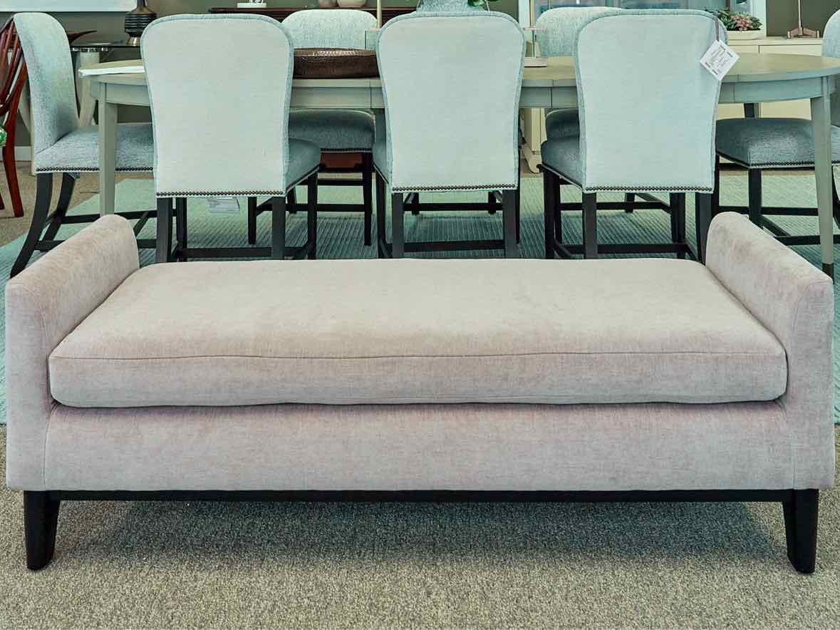 West Elm Dusty Rose Upholstered  Bench
