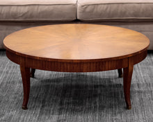 Baker Round Reeded Cocktail Table