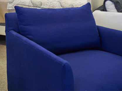 Lee Furniture Navy Blue Sail Cloth Upholstered Chair