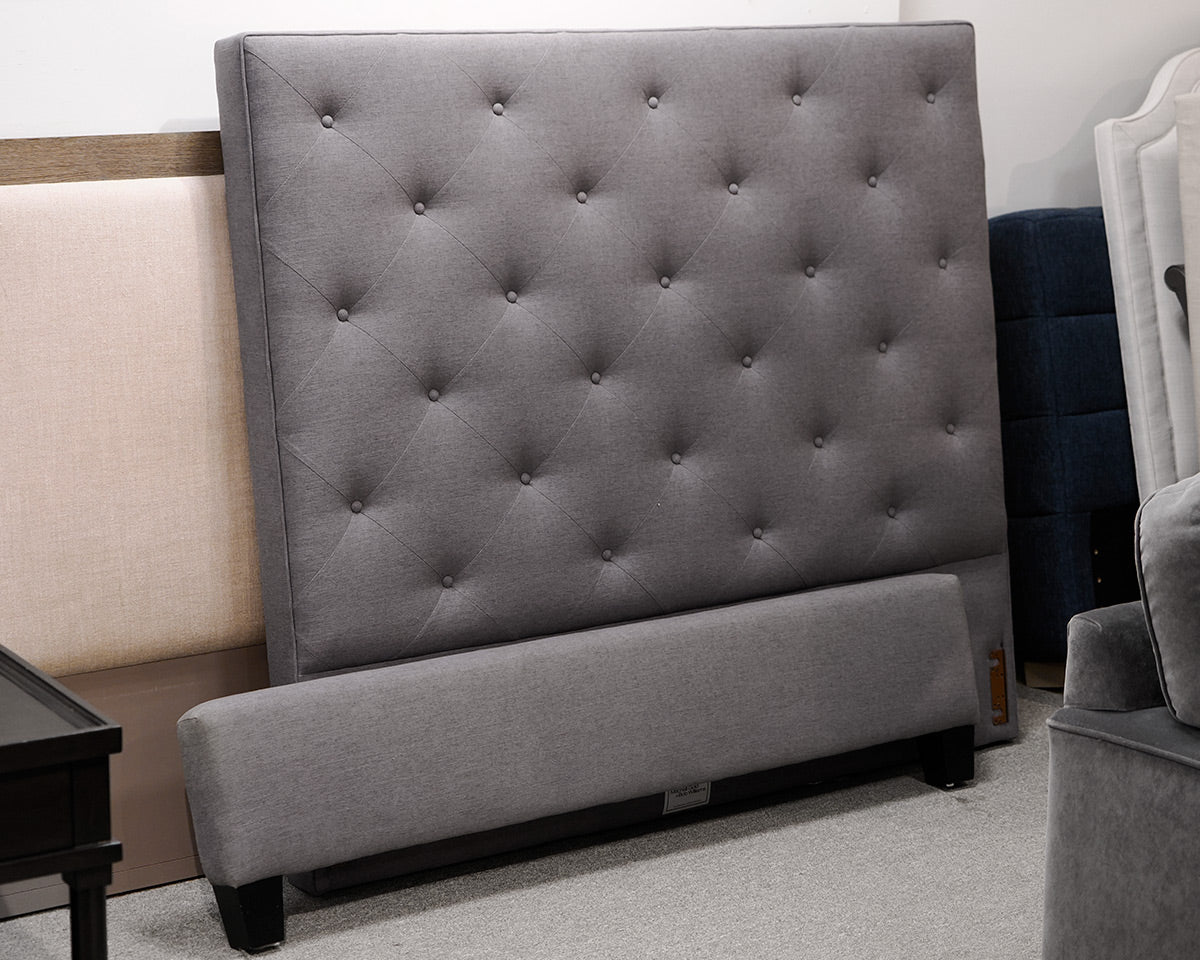Mitchell Gold + Bob Williams Gray Upholstered and Tufted Queen Bed