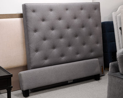 Mitchell Gold + Bob Williams Gray Upholstered and Tufted Queen Bed