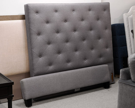 Mitchell Gold + Bob Williams Gray Upholstered and Tufted Queen Bed