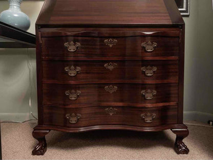 Maddox Mahogany Governor Winthrop  Drop Front 4 Drawer  Secretary Desk