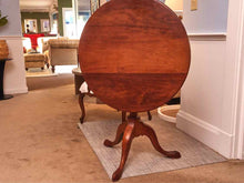 Cherry Round Tilt Top Pedestal Accent Table
