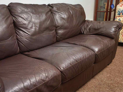 Italsofa Brown Bonded  Leather Sofa