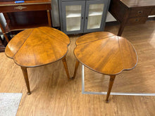 Pair of Ethan Allen Clover Drop Leaf Side Tables