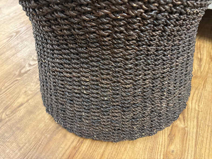 Crate and Barrel 'Abaca' Wicker Side Table