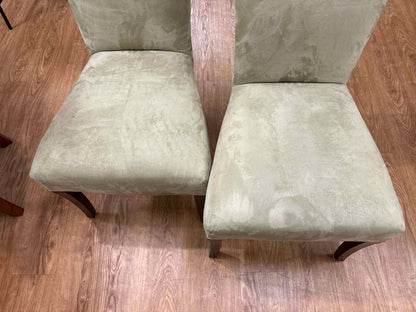 Set of 8 Sage Green Parsons Dining Chairs