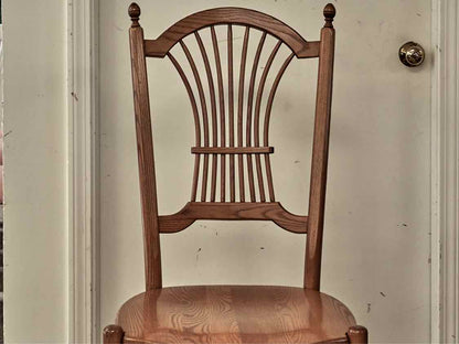 Set of 6 Oak Rice Back Dining Chairs