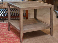 Restoration Hardware French Gray Finish with Lower Shelf  Side Table